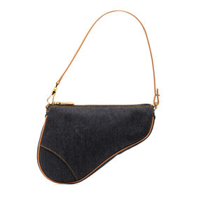 Pre-Loved Dior Mini Denim Saddle Pochette